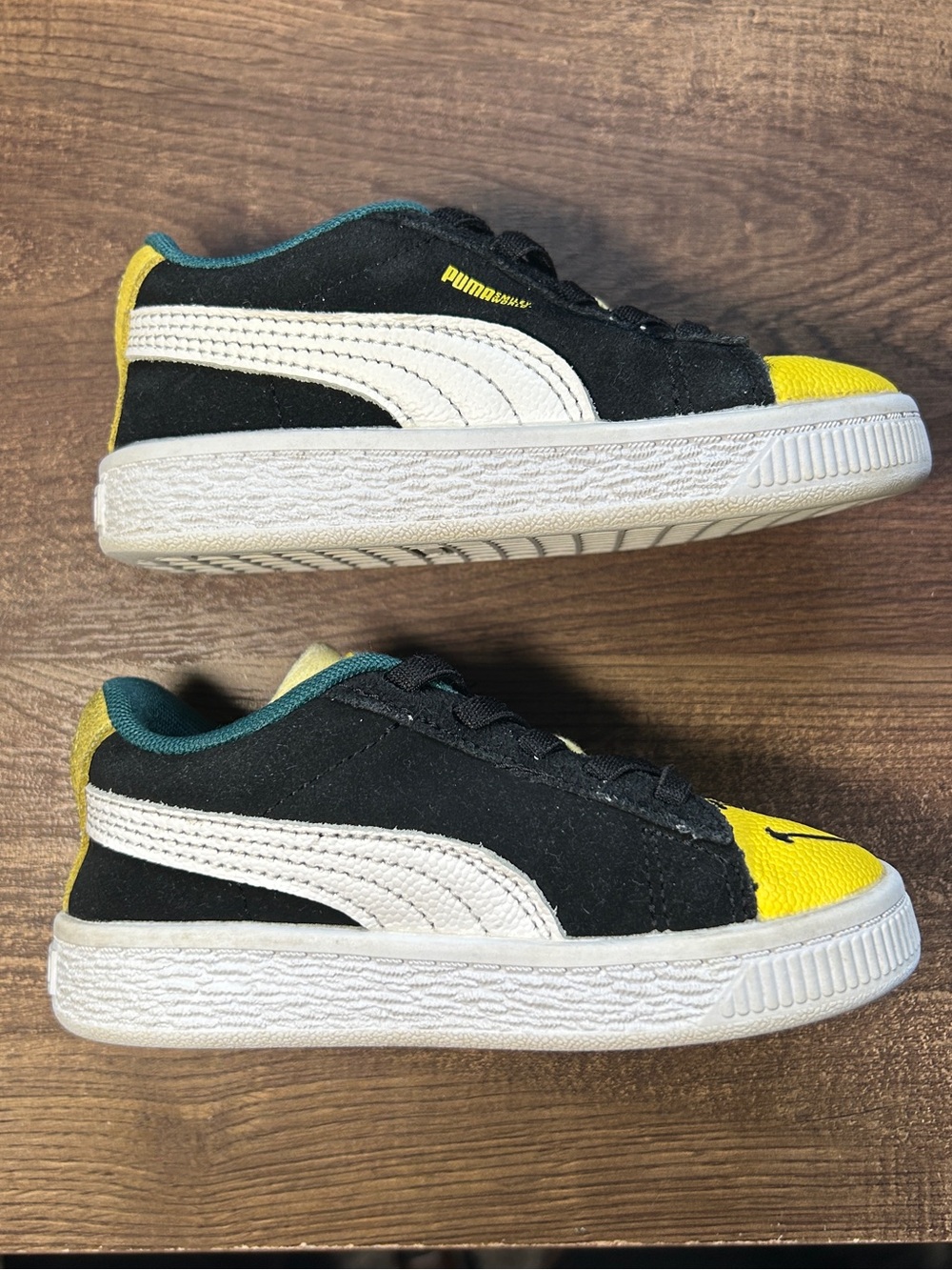Puma Smiley World Black & Yellow Sneakers - Picture 5 of 10